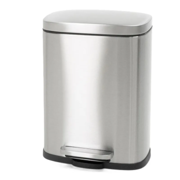 Відро для сміття з плавним закриттям прямокутне Mixxus Bevel-TC0105 SS Color 5л колір наржавійка (MI7086)