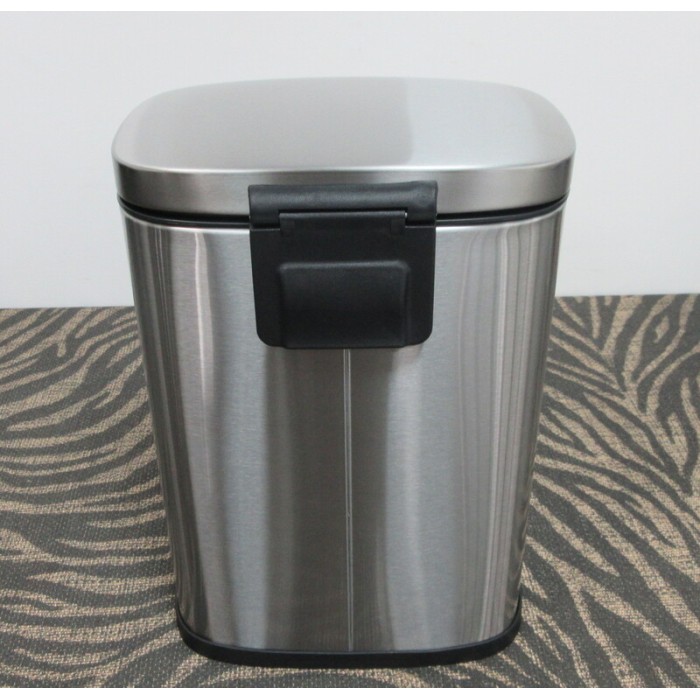 Відро для сміття з плавним закриттям прямокутне Mixxus Bevel-TC0105 SS Color 5л колір наржавійка (MI7086)