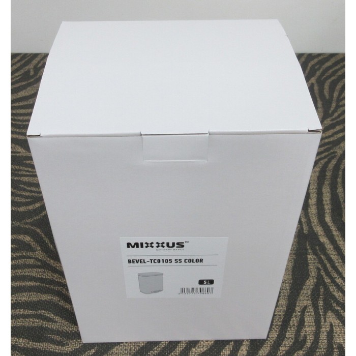 Відро для сміття з плавним закриттям прямокутне Mixxus Bevel-TC0105 SS Color 5л колір наржавійка (MI7086)