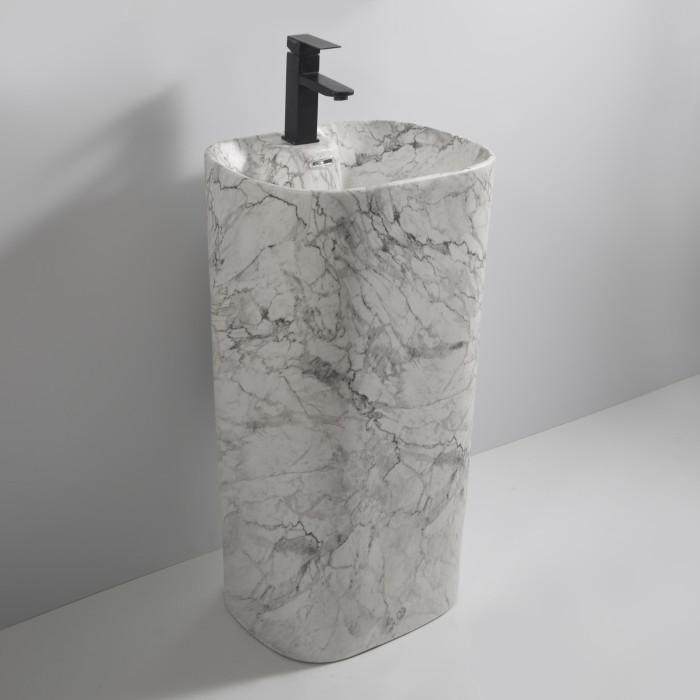 Раковина моноблок MIXXUS PREMIUM DIVERSE-1101 MARBLE 460х380х840mm з отвором під змішувач та переливом (MP6575) Раковина моноблок MIXXUS PREMIUM DIVERSE-1101 MARBLE 460х380х840mm з отвором під змішувач та переливом (MP6575)
