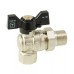 Кран кульовий з напівзгоном ITAL PN40 1/2", кутовий, нікель