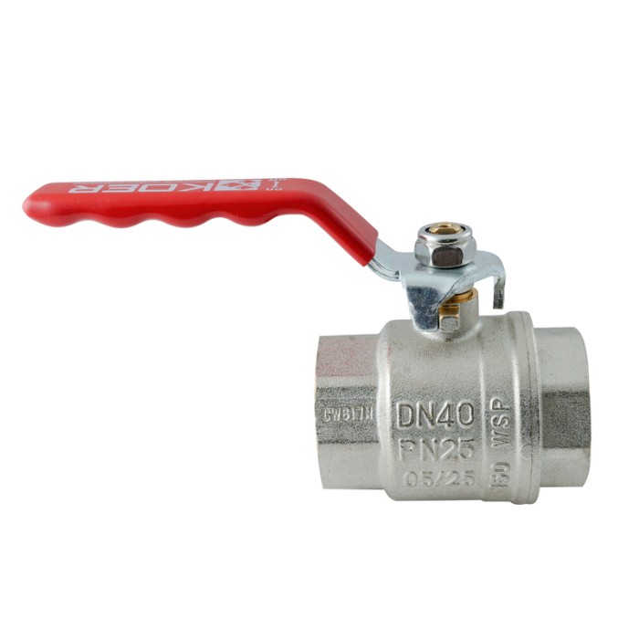 Кран кульовий ГГВ Koer Extreme KE.214-40 - 1 1/2" FF ручка "важіль" червона (KR5748)