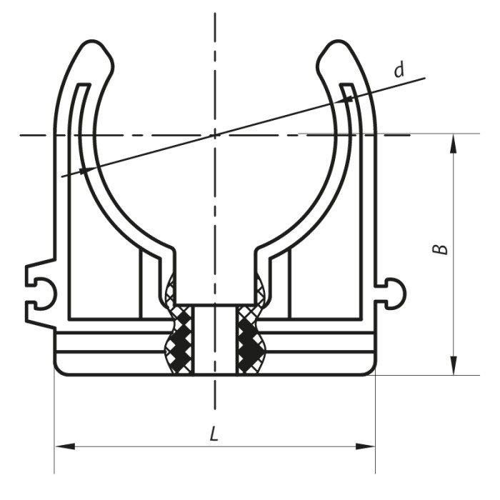 Кріплення для PPR труби 25 Koer K0075.PRO (KP0090) Кріплення для PPR труби 25 Koer K0075.PRO (KP0090)