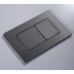 Панель змиву Koer KT-0602-07 240x160x10mm пластикова, кнопка квадратна (колір графіт) (KR5183)