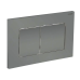 Панель змиву Koer KT-0602-07 240x160x10mm пластикова, кнопка квадратна (колір графіт) (KR5183)