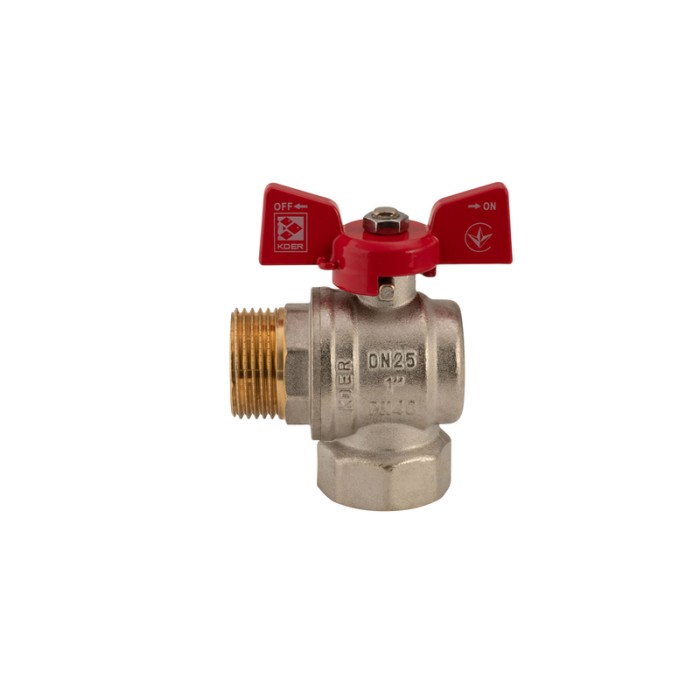 Кран кульовий Koer 1" ГШМ кутовий (KR.208) (KR2807) Кран кульовий Koer 1" ГШМ кутовий (KR.208) (KR2807)
