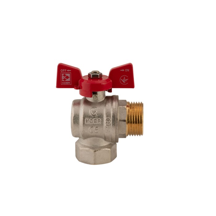 Кран кульовий Koer 1" ГШМ кутовий (KR.208) (KR2807) Кран кульовий Koer 1" ГШМ кутовий (KR.208) (KR2807)