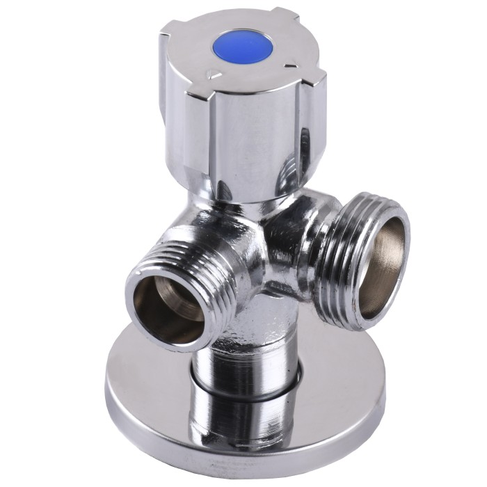Кран кульовий кутовий подвійний SELBA 1/2″х 1/2″х3/4″ DOUBLE (SL1599) Кран кульовий кутовий подвійний SELBA 1/2″х 1/2″х3/4″ DOUBLE (SL1599)