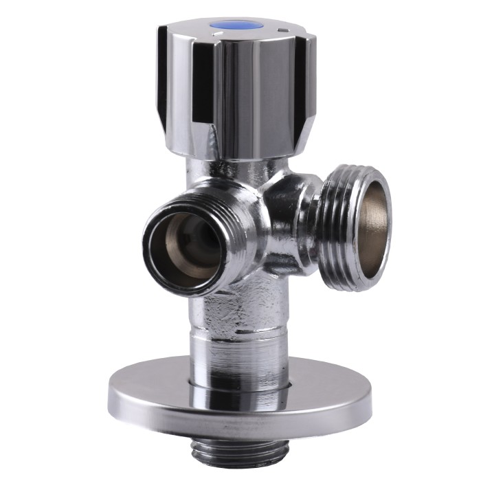 Кран кульовий кутовий подвійний SELBA 1/2″х 1/2″х3/4″ DOUBLE (SL1599) Кран кульовий кутовий подвійний SELBA 1/2″х 1/2″х3/4″ DOUBLE (SL1599)