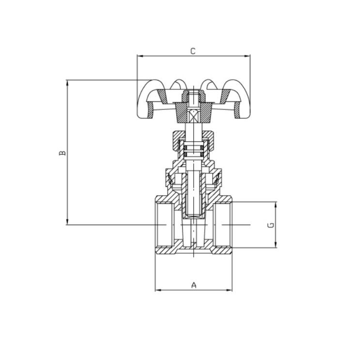 Засувка клинова Koer KR.280 - 1" (KR2907) Засувка клинова Koer KR.280 - 1" (KR2907)