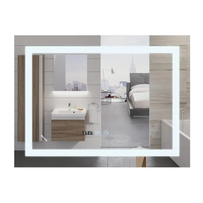 Дзеркало Mixxus WARM MR02-90x70-CASE з Led Touch, Anti-fog, димером, регулятором яскравості, годинником (MI6674) Дзеркало Mixxus WARM MR02-90x70-CASE з Led Touch, Anti-fog, димером, регулятором яскравості, годинником (MI6674)