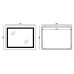 Дзеркало Mixxus WARM MR02-90x70-CASE з Led Touch, Anti-fog, димером, регулятором яскравості, годинником (MI6674)