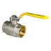 Кран кульовий KOER KR.214.G - 1 1/2" FF ГГВ YELLOW, ручка "важіль" жовта (KR0136)