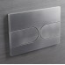 Панель змиву Koer KT-0604-07 240x160x10mm пластикова, кнопка закруглена (колір графіт) (KR5325)