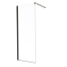 Душова перегородка Mixxus Premium FLAT SP02-140x200-TR Black Walk-In прозоре скло 8мм (MI6858)