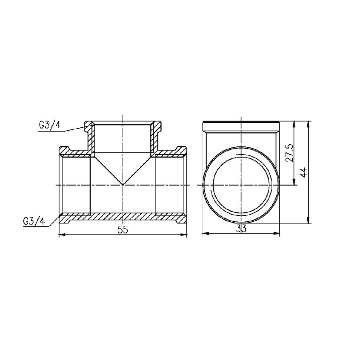 Трійник Thermo Alliance Forte 3/4" ВВ SF36120 Трійник Thermo Alliance Forte 3/4" ВВ SF36120