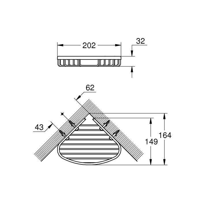 Поличка-решітка Grohe Bau Cosmopolitan Neutral (40664001) Поличка-решітка Grohe Bau Cosmopolitan Neutral (40664001)