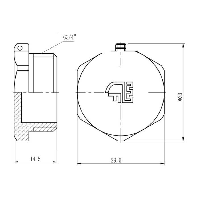 Заглушка Thermo Alliance Forte 3/4" ЗР SF35320 Заглушка Thermo Alliance Forte 3/4" ЗР SF35320