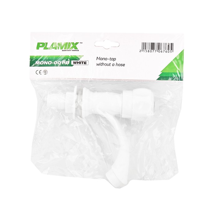 Кран для холодної води Plamix Mono-001-B White (PM0676) Кран для холодної води Plamix Mono-001-B White (PM0676)