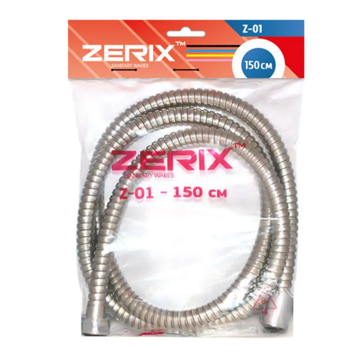 Шланг для лійки душа Zerix Chr.Z-01 (150 см) (ZX0198) Шланг для лійки душа Zerix Chr.Z-01 (150 см) (ZX0198)