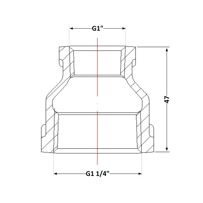 Муфта чавунна 1" 1/4х1" ВР Муфта чавунна 1" 1/4х1" ВР