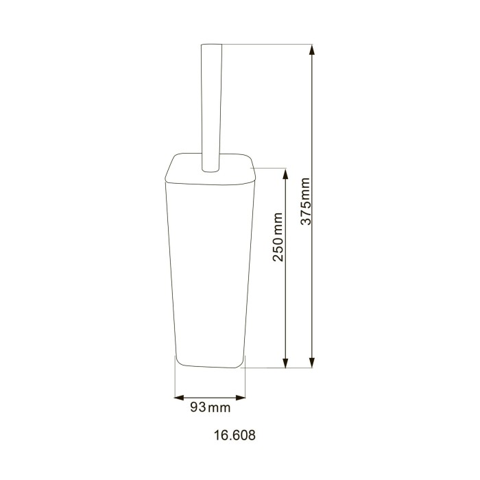 Йоржик підлоговий HOTEC 16.608 Квадратний Stainless Steel (L93xW93x(250-370) mm) Йоржик підлоговий HOTEC 16.608 Квадратний Stainless Steel (L93xW93x(250-370) mm)