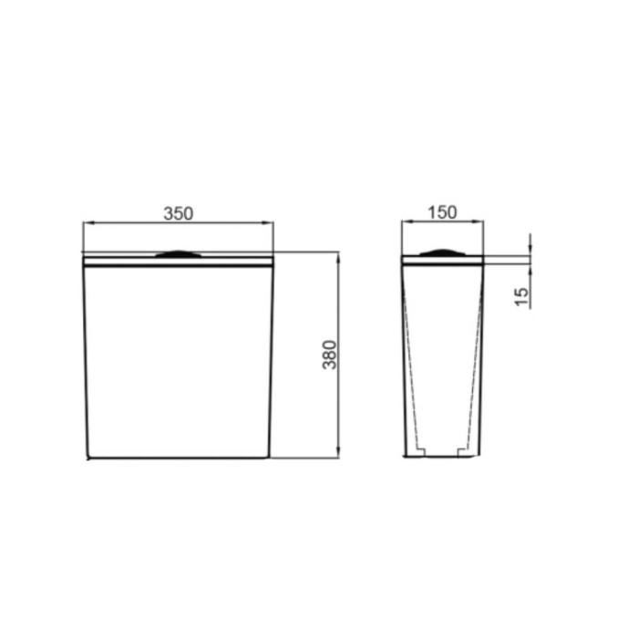 Бачок для унітаза Qtap Presto QT24221217AW2 White Бачок для унітаза Qtap Presto QT24221217AW2 White