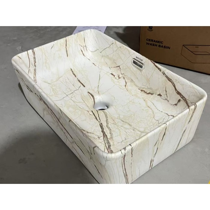 Раковина накладна Mixxus Premium QUADRO-0208 MARBLE 480х315х140mm з переливом (MP6518) Раковина накладна Mixxus Premium QUADRO-0208 MARBLE 480х315х140mm з переливом (MP6518)
