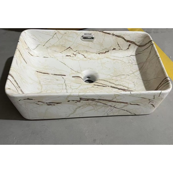 Раковина накладна Mixxus Premium QUADRO-0208 MARBLE 480х315х140mm з переливом (MP6518) Раковина накладна Mixxus Premium QUADRO-0208 MARBLE 480х315х140mm з переливом (MP6518)