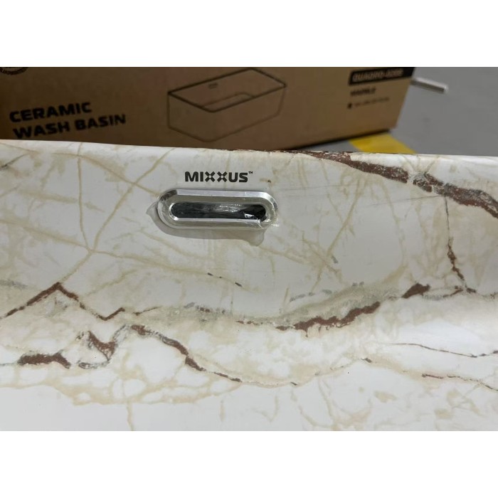 Раковина накладна Mixxus Premium QUADRO-0208 MARBLE 480х315х140mm з переливом (MP6518) Раковина накладна Mixxus Premium QUADRO-0208 MARBLE 480х315х140mm з переливом (MP6518)