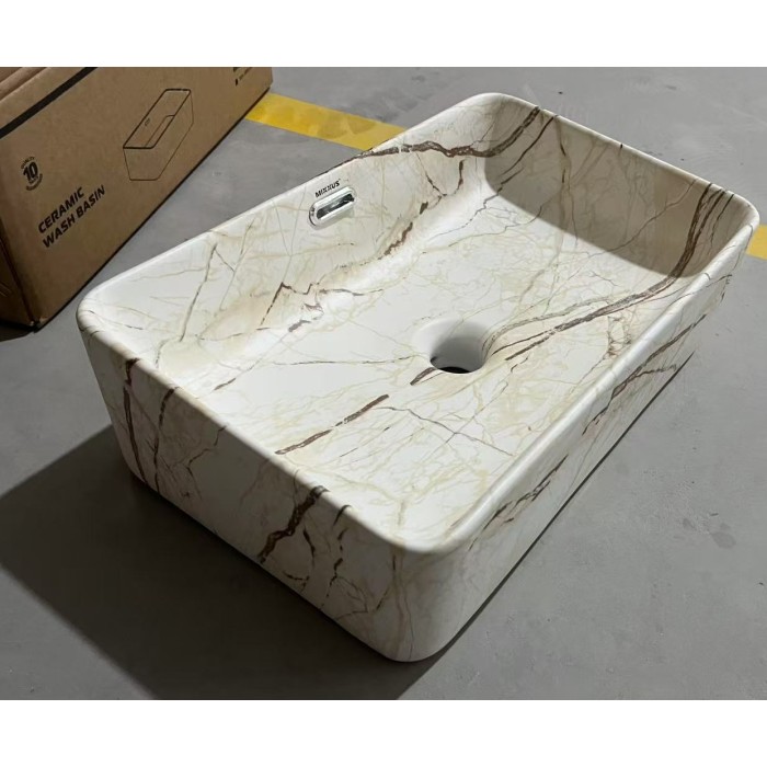 Раковина накладна Mixxus Premium QUADRO-0208 MARBLE 480х315х140mm з переливом (MP6518) Раковина накладна Mixxus Premium QUADRO-0208 MARBLE 480х315х140mm з переливом (MP6518)