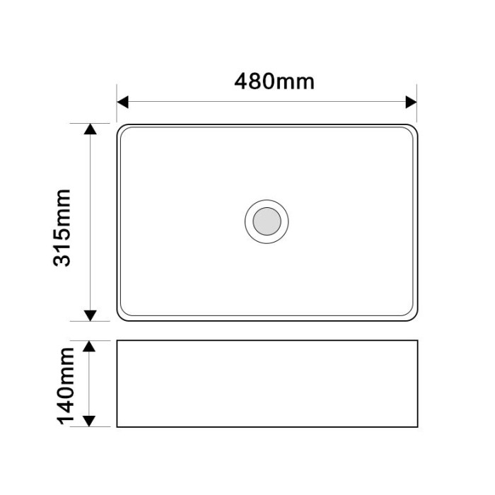 Раковина накладна Mixxus Premium QUADRO-0208 MARBLE 480х315х140mm з переливом (MP6518) Раковина накладна Mixxus Premium QUADRO-0208 MARBLE 480х315х140mm з переливом (MP6518)