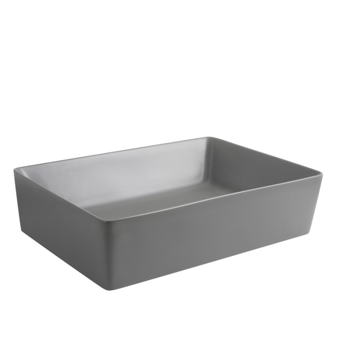 Раковина накладна Mixxus Premium QUADRO-0108 GRAY 550x390x145mm (MP6652) Раковина накладна Mixxus Premium QUADRO-0108 GRAY 550x390x145mm (MP6652)