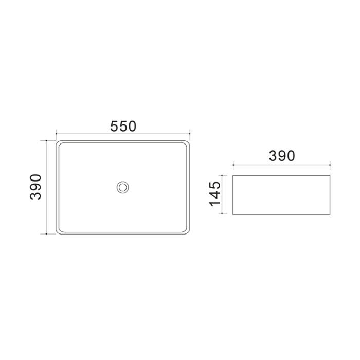 Раковина накладна Mixxus Premium QUADRO-0108 GRAY 550x390x145mm (MP6652) Раковина накладна Mixxus Premium QUADRO-0108 GRAY 550x390x145mm (MP6652)