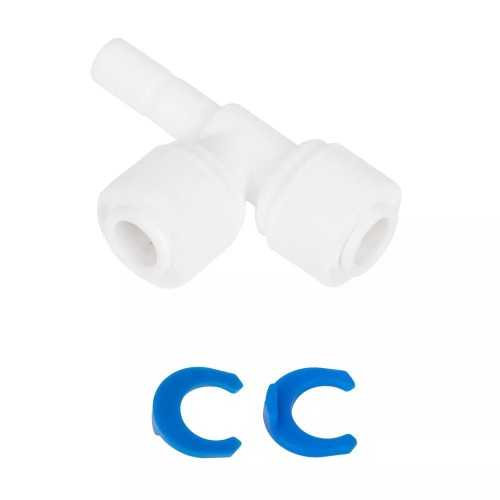 Трійник 1/4"стрижень x 1/4"цанга x 1/4"цанга (КРАТНО 10 шт) (ST023-A)  {10}