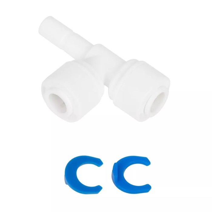 Трійник 1/4"стрижень x 1/4"цанга x 1/4"цанга (КРАТНО 10 шт) (ST023-A)  {10}