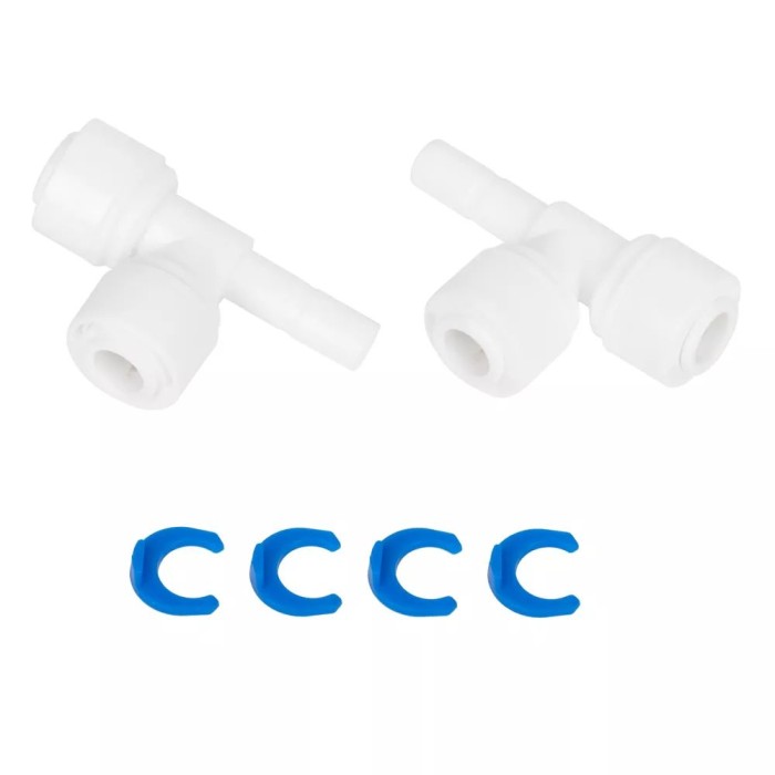 Трійник 1/4"стрижень x 1/4"цанга x 1/4"цанга (КРАТНО 10 шт) (ST023-A)  {10}