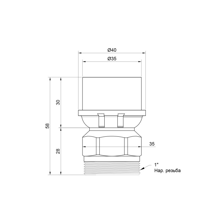 Перехідник прес Icma 32х1" ЗР №402 Перехідник прес Icma 32х1" ЗР №402