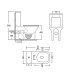 Унітаз-компакт Mixxus STYLE-0403-R 620х360х800mm, система змиву RIMLESS (MI6727)