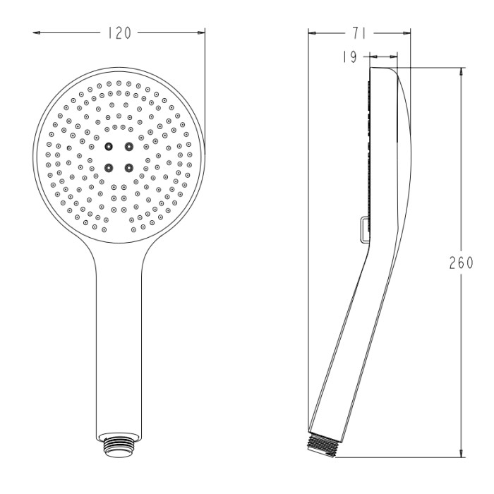 Лійка для душу Koer KP-0406-01 3 функції (Колір хром) (KR5410) Лійка для душу Koer KP-0406-01 3 функції (Колір хром) (KR5410)