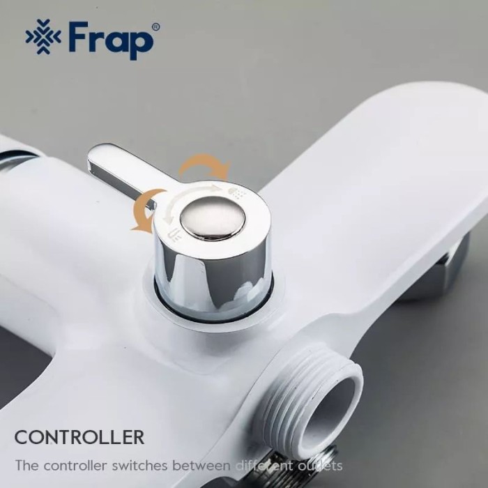 Змішувач для ванни Frap F2249, білий/хром Змішувач для ванни Frap F2249, білий/хром
