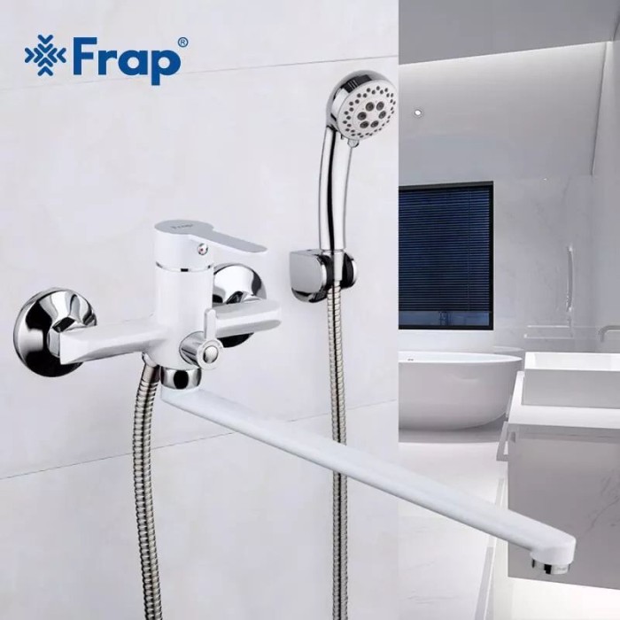 Змішувач для ванни Frap F2241, білий/хром Змішувач для ванни Frap F2241, білий/хром