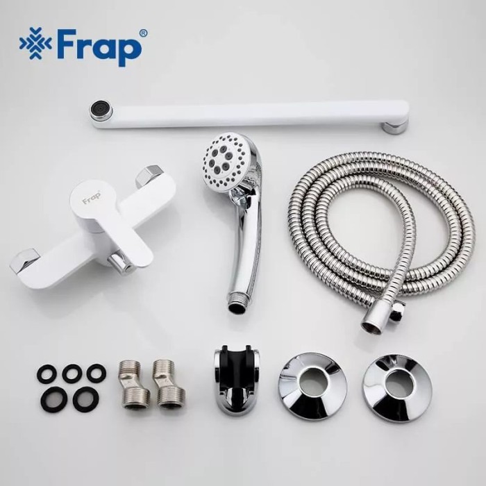Змішувач для ванни Frap F2241, білий/хром Змішувач для ванни Frap F2241, білий/хром