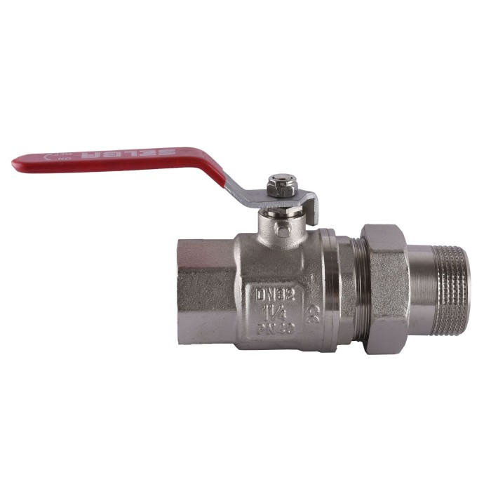 Кран кульовий прямий з американкою SELBA 1 1/4″ КР SL1509 Кран кульовий прямий з американкою SELBA 1 1/4″ КР SL1509