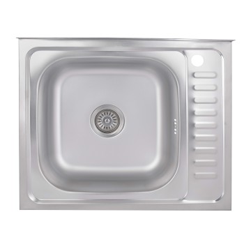 Кухонна мийка Brinex 6050-L 0,6 мм Satin (BRIN6050LSAT06)