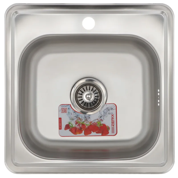 Мийка кухонна Zerix Z4848-06-160E (Satin) (ZM0557) Мийка кухонна Zerix Z4848-06-160E (Satin) (ZM0557)
