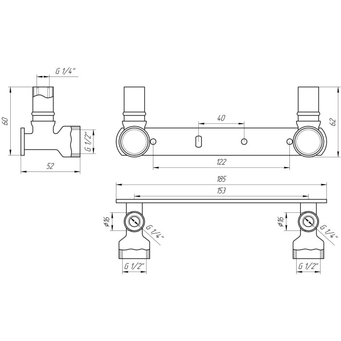 Монтажна планка прес APE ITALY AP 492 1/2″х16 Монтажна планка прес APE ITALY AP 492 1/2″х16