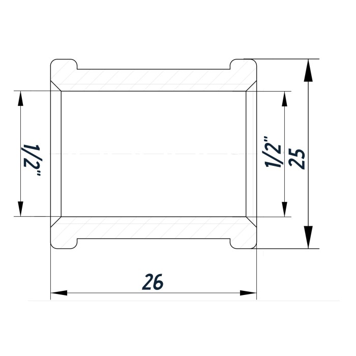 Муфта 1/2″ВВ нержавіюча SM331S OPTIMUM Муфта 1/2″ВВ нержавіюча SM331S OPTIMUM