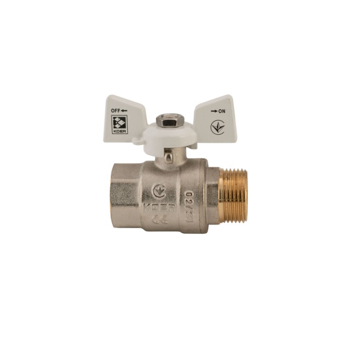 Кран кульовий KOER 3/4" ГШМ (KR.218.W) білий (KR0183) Кран кульовий KOER 3/4" ГШМ (KR.218.W) білий (KR0183)