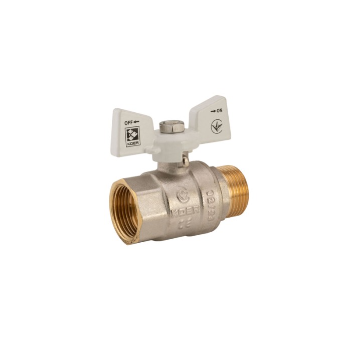 Кран кульовий KOER 3/4" ГШМ (KR.218.W) білий (KR0183) Кран кульовий KOER 3/4" ГШМ (KR.218.W) білий (KR0183)
